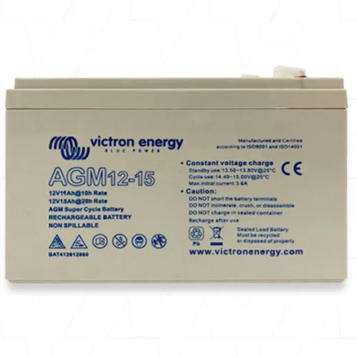 12V/15Ah AGM Super Cycle Batt. (Faston-