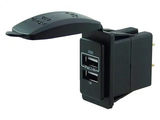 2fach Adapter USB 3.4A schwarz