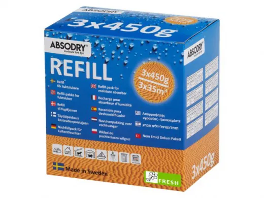 Absodry Luftentfeuchter Refill 3x450g Frisch