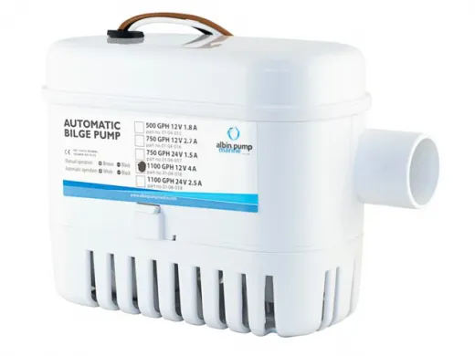 Albinus Automatik Bilgepumpe 1100 GPH 24V BULK 12 Pack