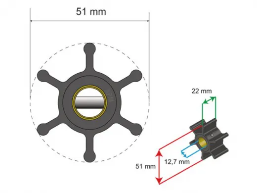 Albinus Premium Impeller Kit PN 06-01-006