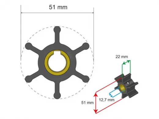 Albinus Premium Impeller Kit PN 06-01-007