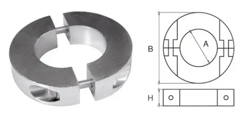 allpa Aluminium Anode für Ø20mm Welle ringförmig