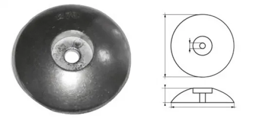 allpa Aluminium ronde roerbladanode Ø110mm