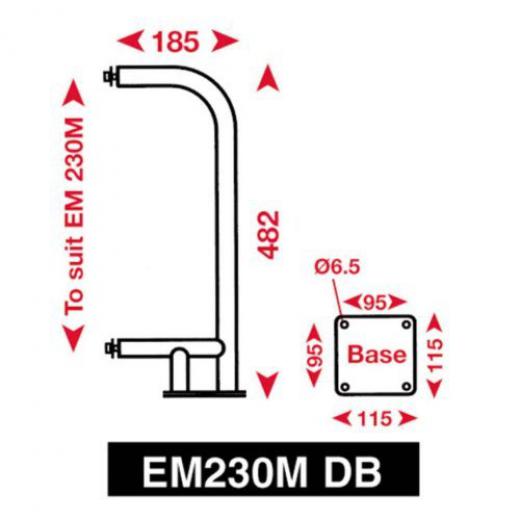 allpa Echomax 230MDB NIRO Bügel für Deckmontage EM230Midi