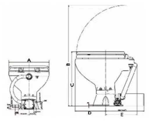 allpa Elektrisch toilet model Evolution 24V8A