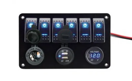 allpa Gang Rocker Switch panel mit Voltmeter USB Powersocket