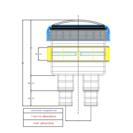 allpa Kunststoff Kühlwasserfilter Ø3238mm mit Wandhalterung KlarsichtDeckel 300lmin