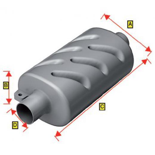 allpa Kunststoff Schalldämpfer Schlauchanschluß Ø45mm