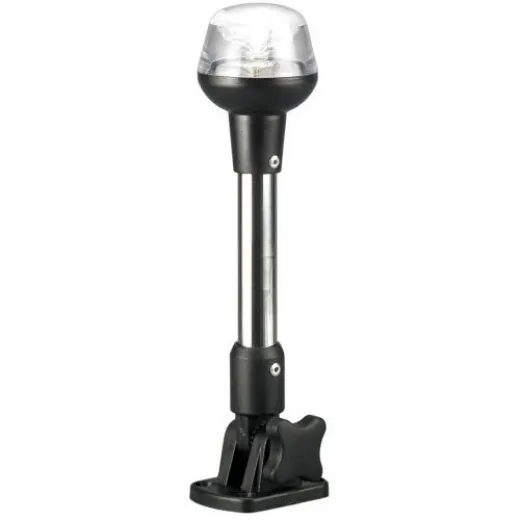 allpa LED Navigations Stablaterne 12V 360º LED 1x0 5W schwarz Kunststoff Gehäuse klare Linse