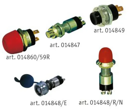 allpa messingverchroomde Druck Kontakt Schalter 30A Bohrloch Ø14mm mit Abdeckkappe