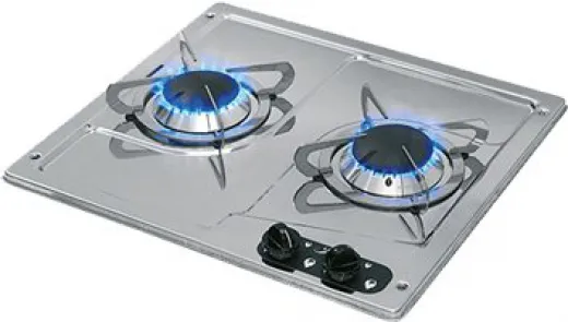 allpa NIRO Gaskocher 2flammig SR komplett mit Thermoelement 380x360x80mm