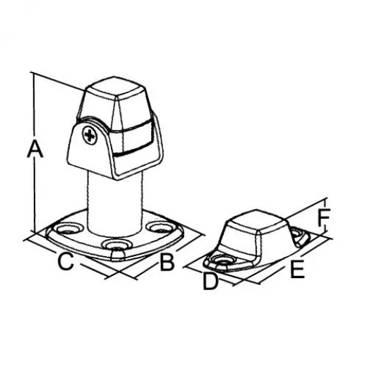 allpa NIRO magnetische Türfeststeller verstell drehbar F14 5mm Haftkraft 3 5kg