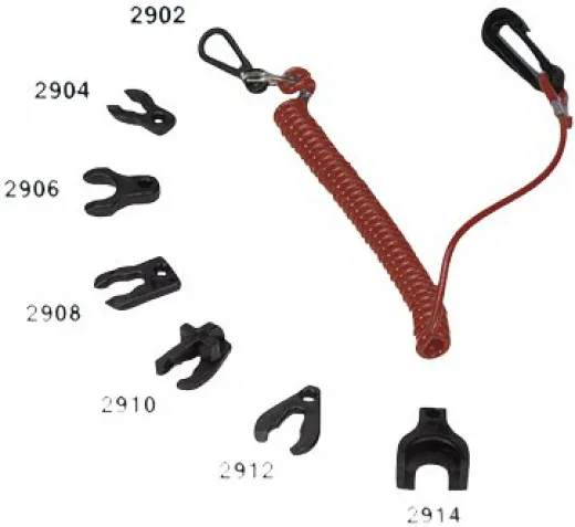 allpa Notstoppclip mit Spiralschnur für MarinerSuzuki Alte Mercury ab 1986