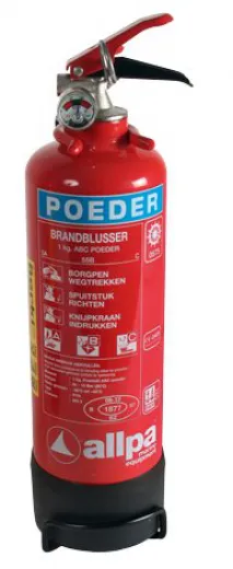 allpa Pulverlöscher 1kg Ø85mm H350mm Feuerklasse A B C