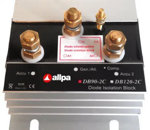 allpa Trenndiode Modell DB1202C max Ladestrom 100A max Strom Lichtmaschine 120A 2 Batterien