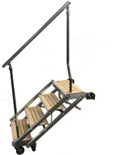 allpa Zelfrichtende trap 4 treden ingeklapt 110x60x8cm dek naar land 83cm 14kg