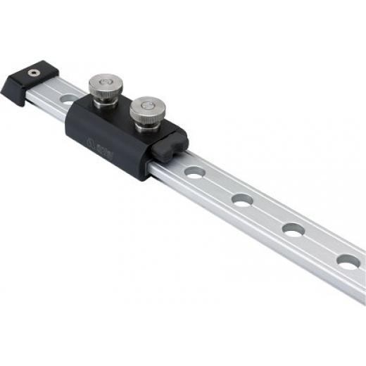 Antal Aluminium Verstellbarer doppeltem Stopper Pin für TSchienen 40X8mm mit 50mm Lochabstand