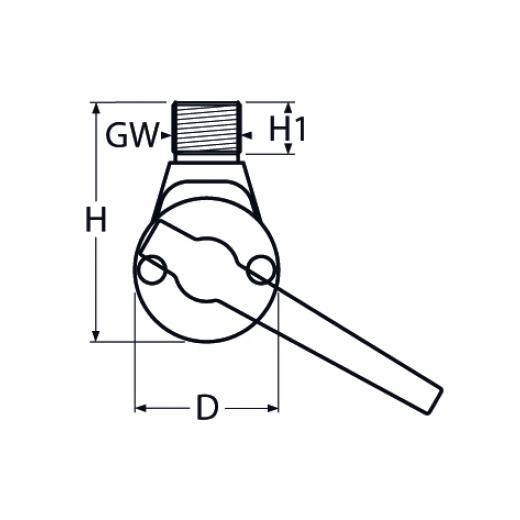 Antennenkipphalter für Reling