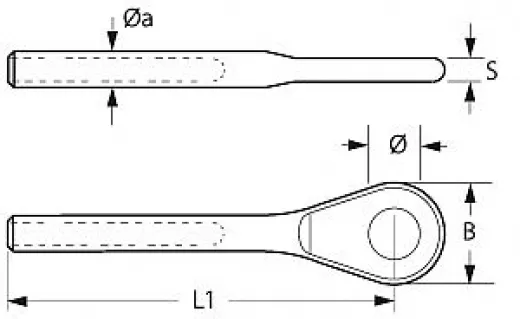 Augterminal AISI316 4.8mm Starboot