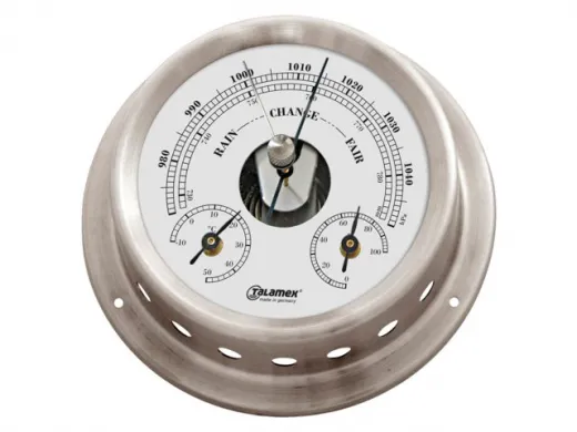 Baro-Thermo-Hygrometer 100x125mm Edelstahl