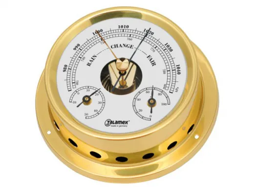 Baro-Thermo-Hygrometer 100x125mm Messing