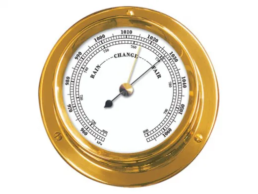 Barometer 84x110mm Messing