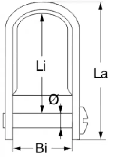 D-Schäkel Flachmat.Schlitzschraube M5 2St.Pack