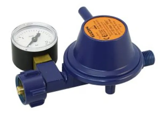 Druckregler 50mbar 1.5 kg/h gerader Abg. Manometer