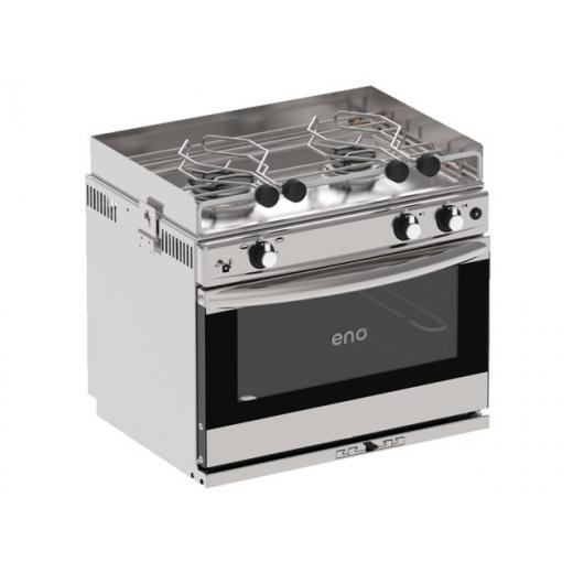 Eno-Einbau-Gasbackofen GRAND LARGE 2 mit Kocher und Grill / 2-flammig / 30mbar