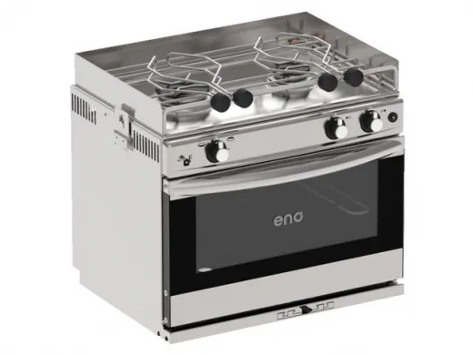 Eno-Einbau-Gasbackofen GRAND LARGE 2 mit Kocher und Grill / 2-flammig / 30mbar