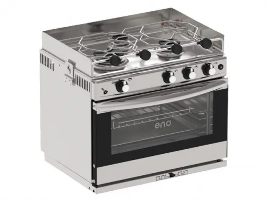 Eno-Einbau-Gasbackofen GRAND LARGE 2 mit Kocher und Grill / 3-flammig / 30mbar