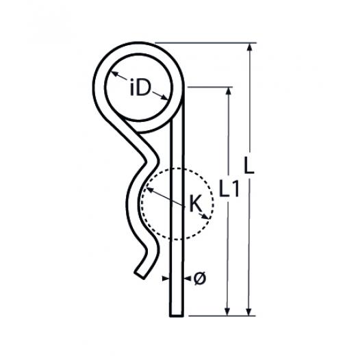 Federstecker ähnl. DIN 11024