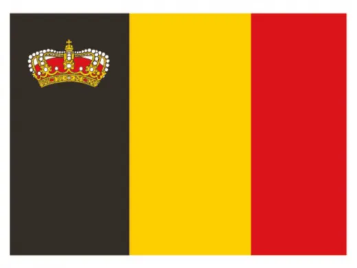 Flagge SB Belgien mit Krone 20x30cm