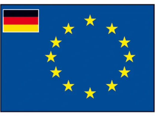 Flagge SB Europarat/BRD 20x30cm