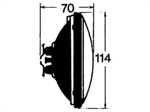 Halogen Einsatz 114mm 12V 50W klar