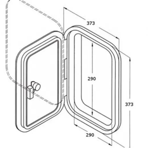 Hatch 373 X373 mm 180 Grau