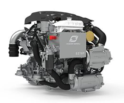 Hyundai Schiffsdiesel S270P TURBO Interc mit Technodrive Wendegetriebe TM170 1501 12V