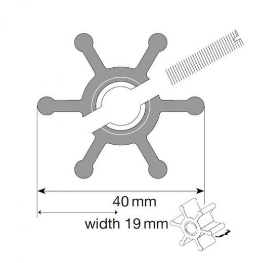 Johnson Impeller für F35 Pumpe MC97EPDM