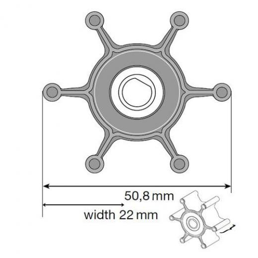 Johnson Impeller für F4 Pumpe Nitril