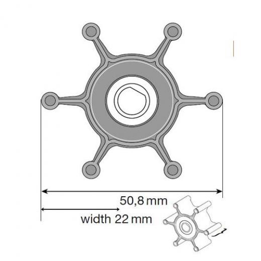 Johnson Impeller für F4 Pumpe Nitril