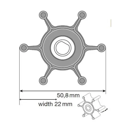 Johnson Impeller für F4 Pumpe Nitril