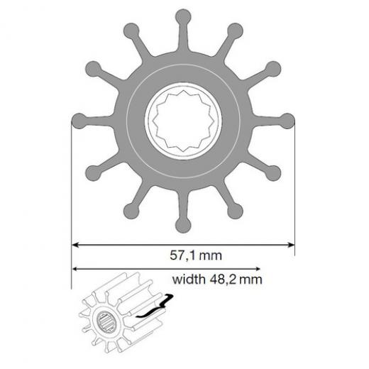 Johnson Impeller für F6 Pumpe MC97EPDM