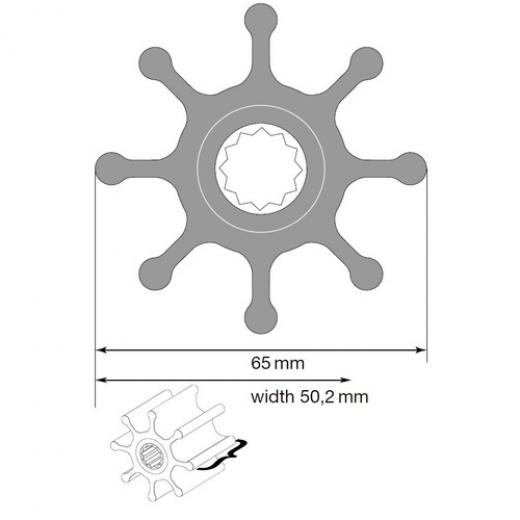 Johnson Impeller für F7 Pumpe MC97EPDM