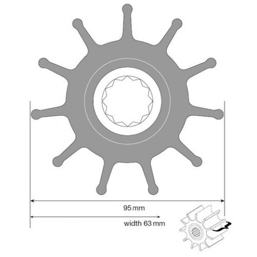 Johnson Impeller für F8 Pumpe Nitril