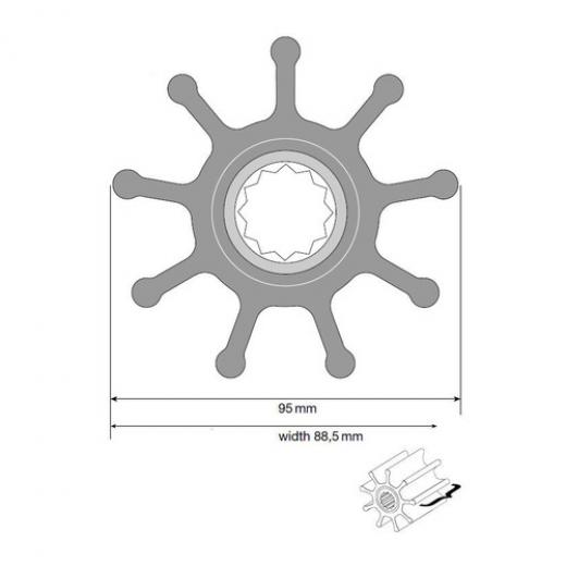 Johnson Impeller für F9 Pumpe Neopren