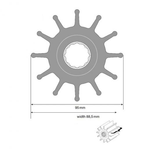 Johnson Impeller für F9 Pumpe Neopren