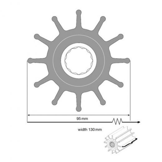 Johnson Impeller für F95 Pumpe Neopren