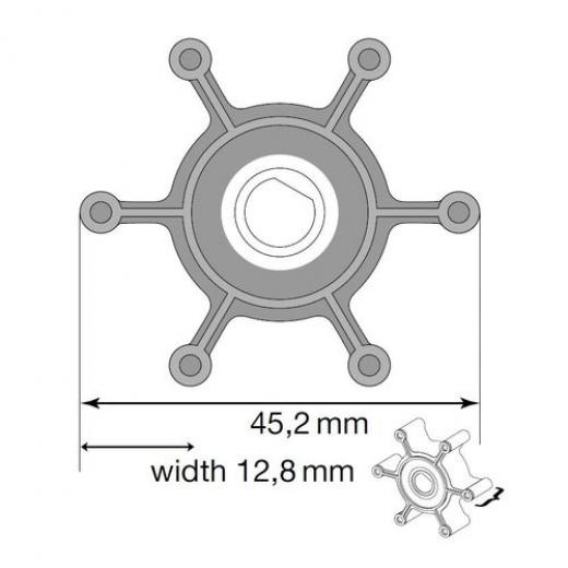 Johnson Impeller für TA3P Pumpe Nitril