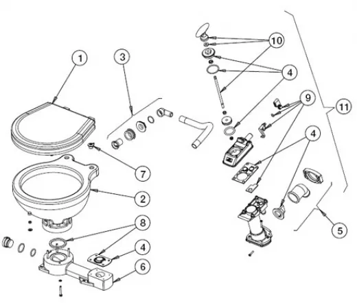 Johnson Pump Fußdichtungssatz